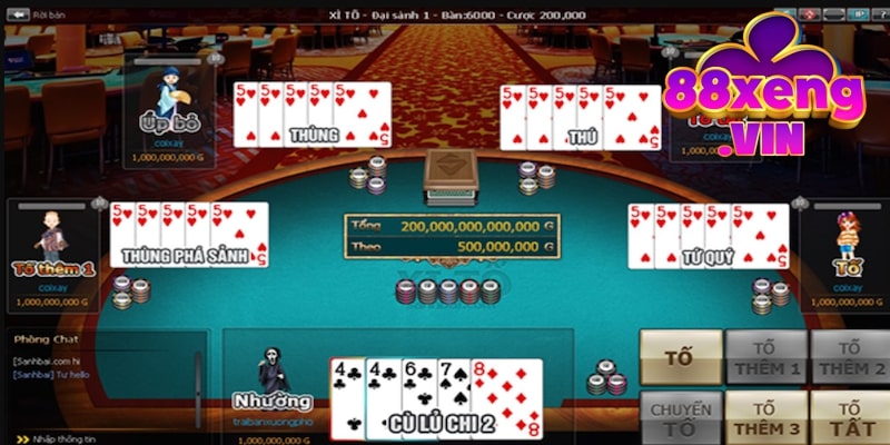 3 bước tham gia Xì Tố Xeng88