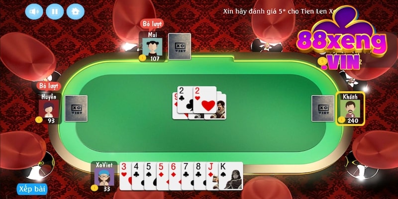 4 công thức đánh Tiến Lên bất bại tại Xeng88