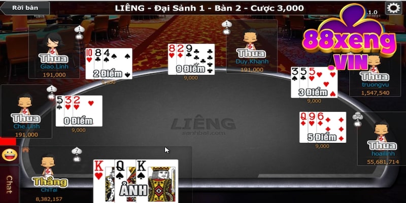 Nguyên tắc đánh bài Liêng Xeng88