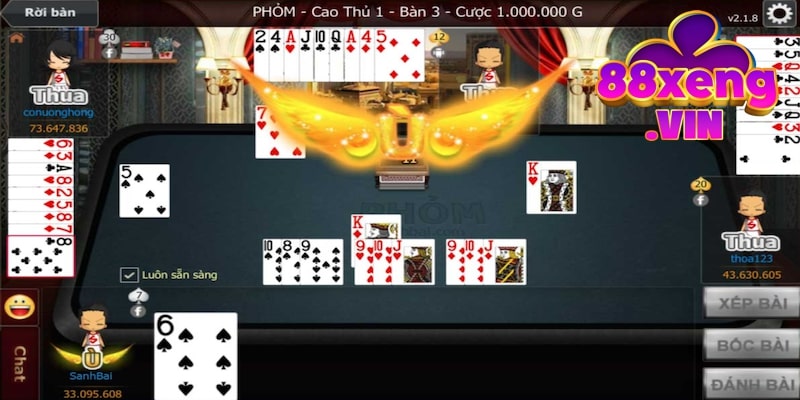 Các trường hợp ù khi đánh Phỏm Xeng88